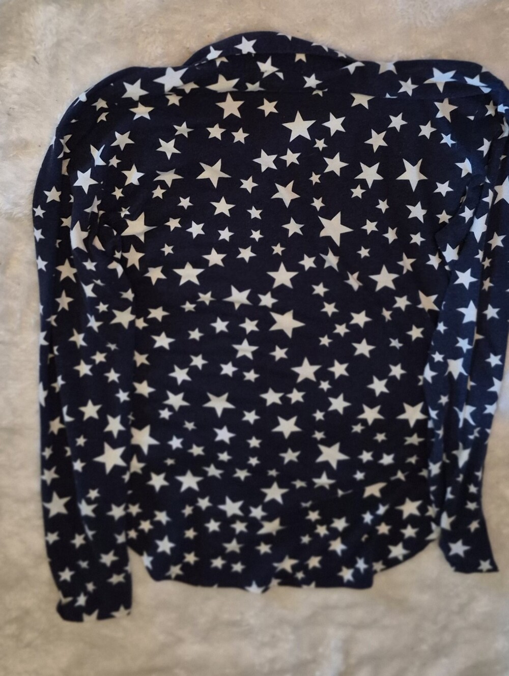 Cowgirl Tuff Co.  Star Print Navy Long-Sleeve Shirt for Ladies...